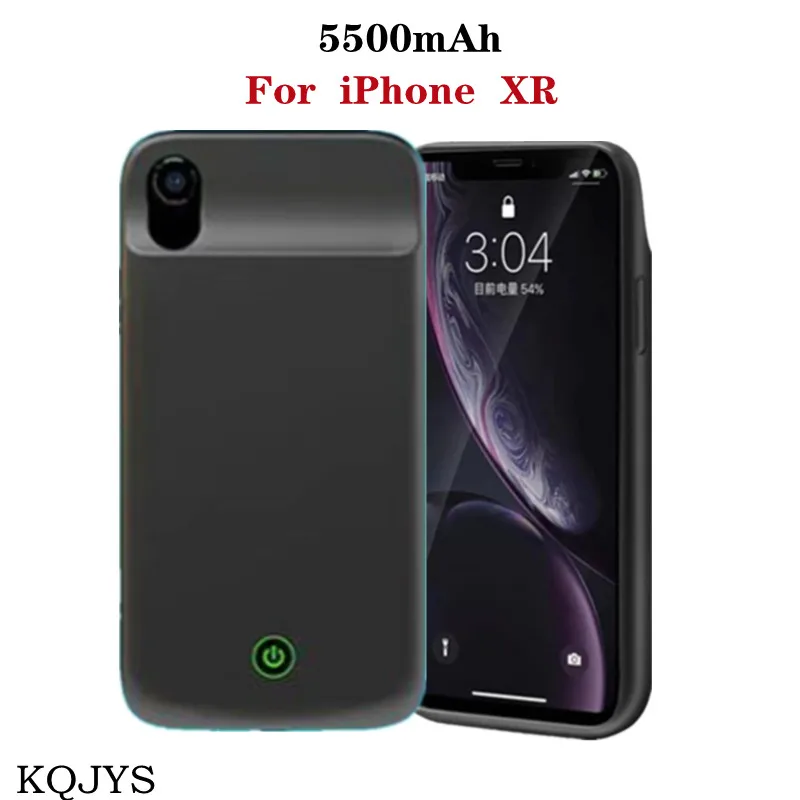 Фото Чехол с зарядным устройством на 5500 мА · ч для iPhone XR чехол аккумулятором внешний Чехол с зарядным устройством на 5500 мА · ч для iPhone XR чехол аккумулятором внешний