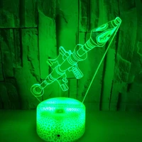colorful rocket 3d lamp visible night light bedroom decor lights usb remote control touch 3d table lamp birthday christmas gifts