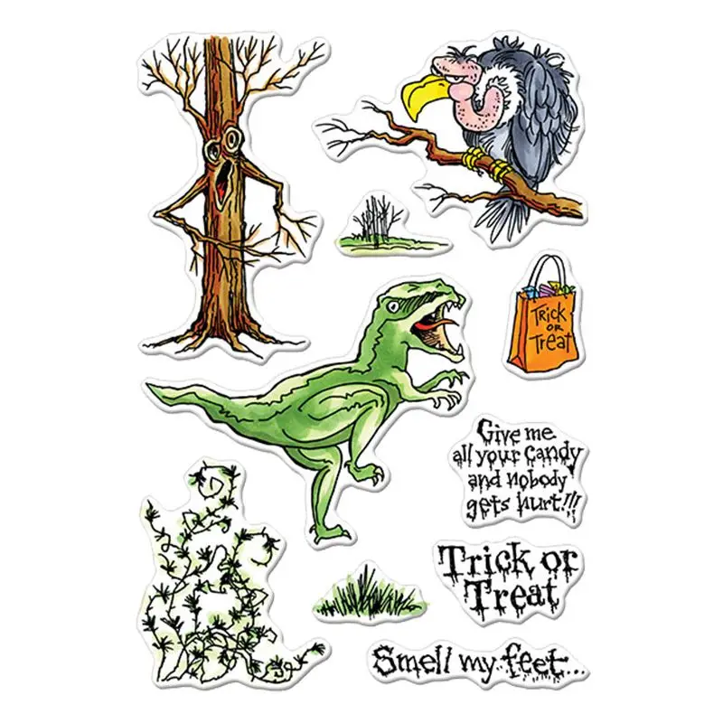 Динозавр трюк или обработка прозрачные штампы для DIY скрапбукинга ремесла