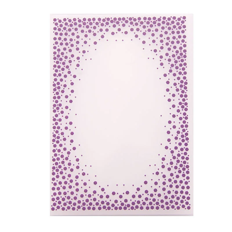 Текстурированная папка для тиснения в овальной оправе пластиковая карт