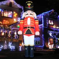 11ft3 35m inflatable nutcracker christmas inflatable nutcracker decoration waterproof led light home outdoor party decorations