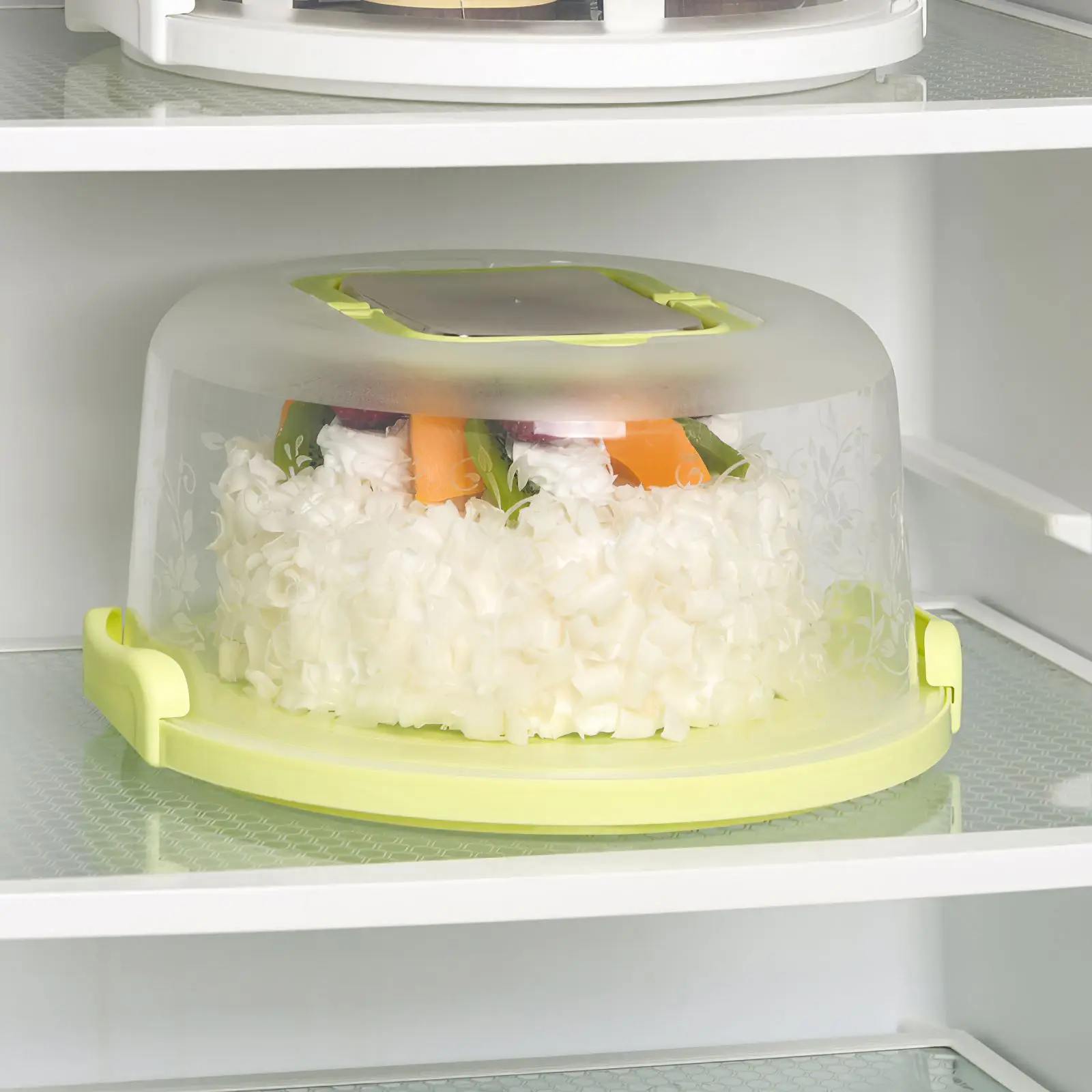 

Portable Cute Round Cake Box Carrier Handle Pastry Lightweight Storage Holder Dessert Container Cover Case Cake Box Accessories