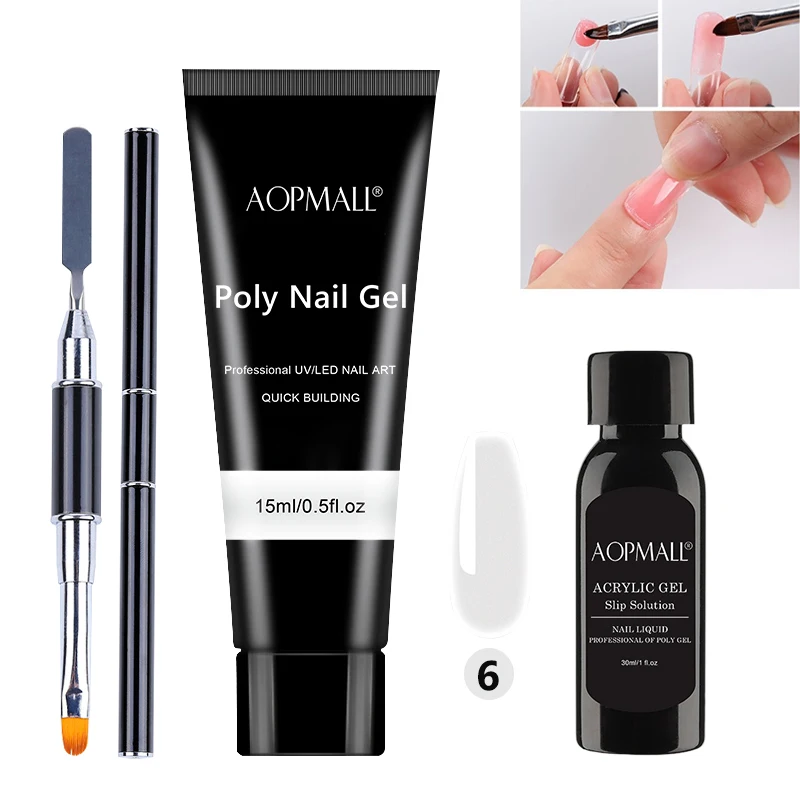 AOPMALL®Набор полигелей для наращивания ногтей 15 мл Гель-лак быстрого УФ