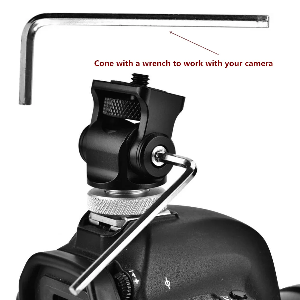 Горячий башмак регулируемое крепление монитора вспышка адаптер микрофон