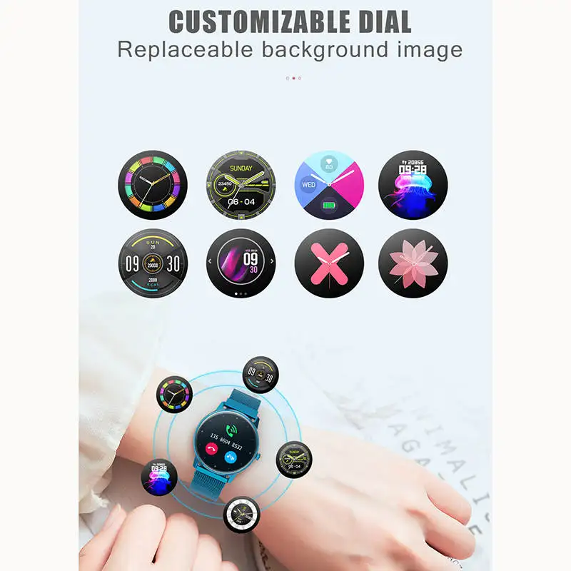 

Smart bracelet 24H heart rate detection female function dial custom step counter calorie consumption men women sport smart watch