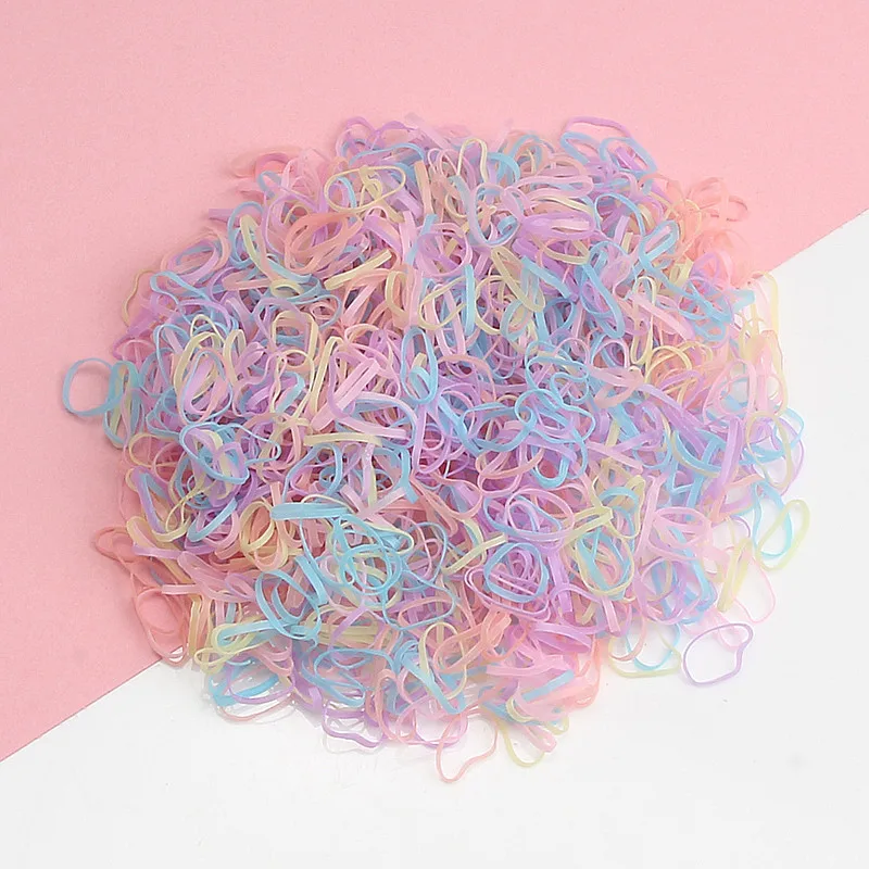 Резинки для волос одноразовые девочек модные разноцветные маленькие шт./упак.