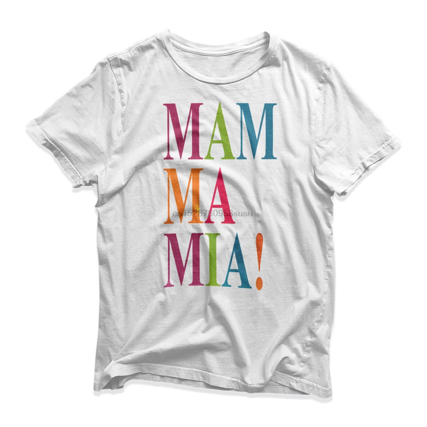 Футболка с блестящими буквами Mamma Mia здесь мы снова фильм топ| |