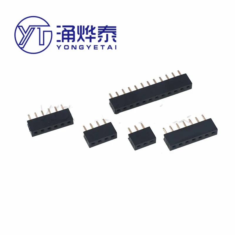 

YYT 10PCS 2.0mm Single Row Female Socket Jack PCB Board Pin Header Straight Connector1*2P/3/4/5/6/7/8/9/10/11/12/14/15/16/20-40P