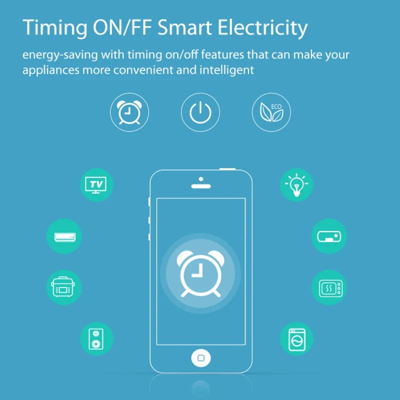 

Smart WiFi Plug Adaptor 10A Remote Voice Control Power Monitor Socket Outlet Timing Function Work With Alexa Home Tuya