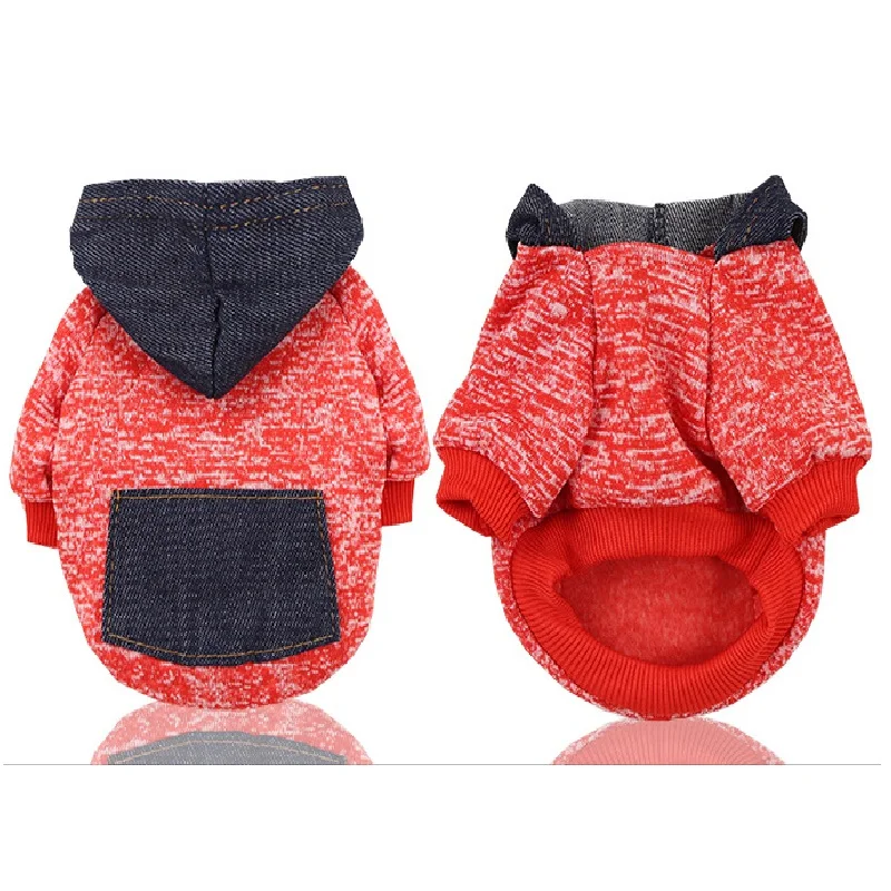 Новая толстовка с капюшоном для собаки зимняя одежда собак маленьких детей