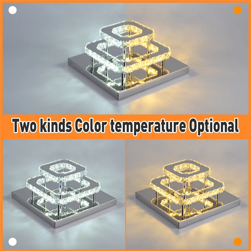 Светодиодный потолочный светильник с кристаллами освещение для помещений