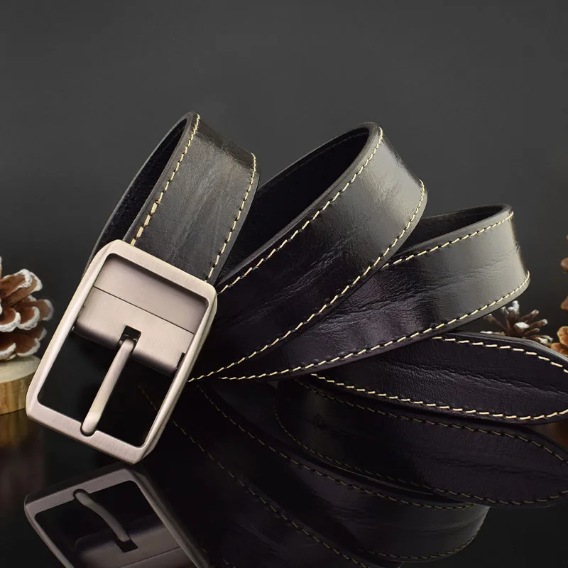 

High Quality Retro Pin Buckle Belt Men Top Leather Cowhide Belt Men Belt Jeans Classic Designer Belt