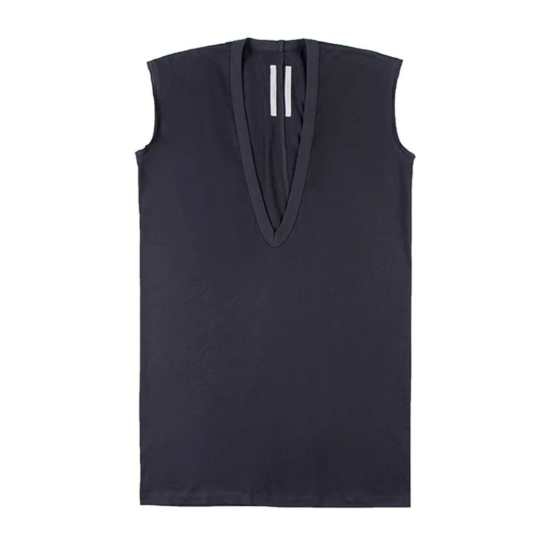 American Famous Brand RO 2021ss Large V-neck Pure Colour Vest Streetwear Couple Vest Y2k Tops Men's Clothing Woman Clothes