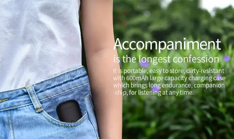 Беспроводные стереонаушники Bluedio Hi TWS Внутриканальные наушники с поддержкой