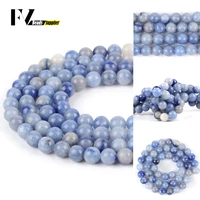 wholesale 4 12mm natural blue aventurine loose spacer round stone beads for jewelry making diy bracelets necklace needlework 15
