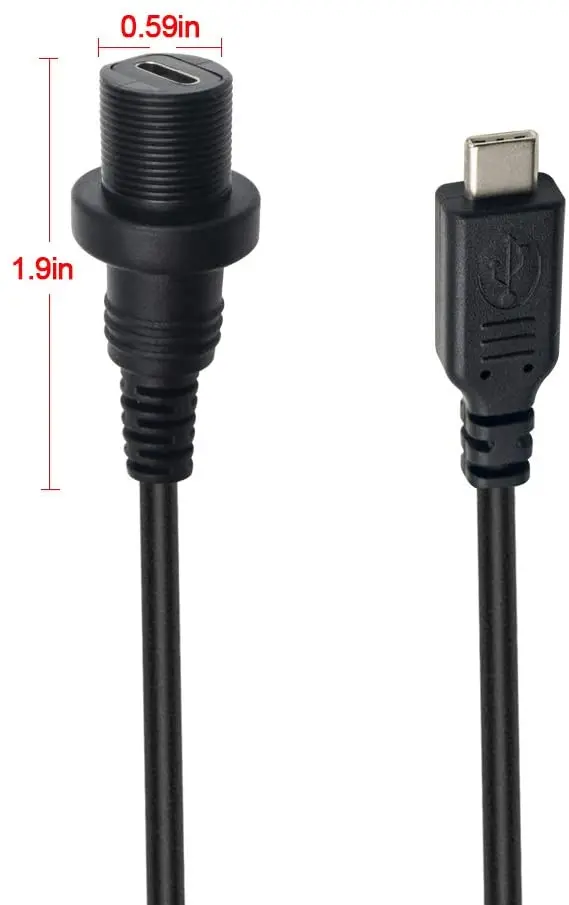 Кабель-удлинитель с разъемом USB 2 0 типа C и защитой от пыли | Электроника