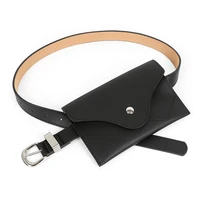 fashion women belt jeans solid color shoulder waist bags woman pu leather fanny packs casual purse wallet chest belt phone bag