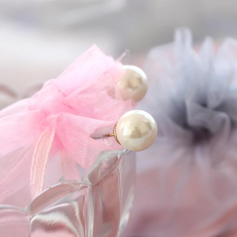 Женские классические серьги гвоздики SANSUMMER простые с жемчугом в корейском и