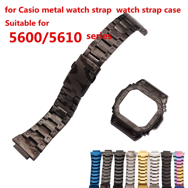 

Watch accessories suitable for Casio G-SHOCK DW-5600 5035 GW-M5610 camouflage case strap