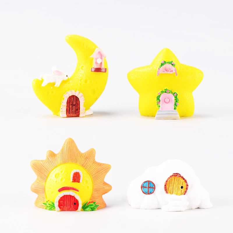 Скандинавский мини Домик Феи звездной из смолы Миниатюрный Сад украшение для