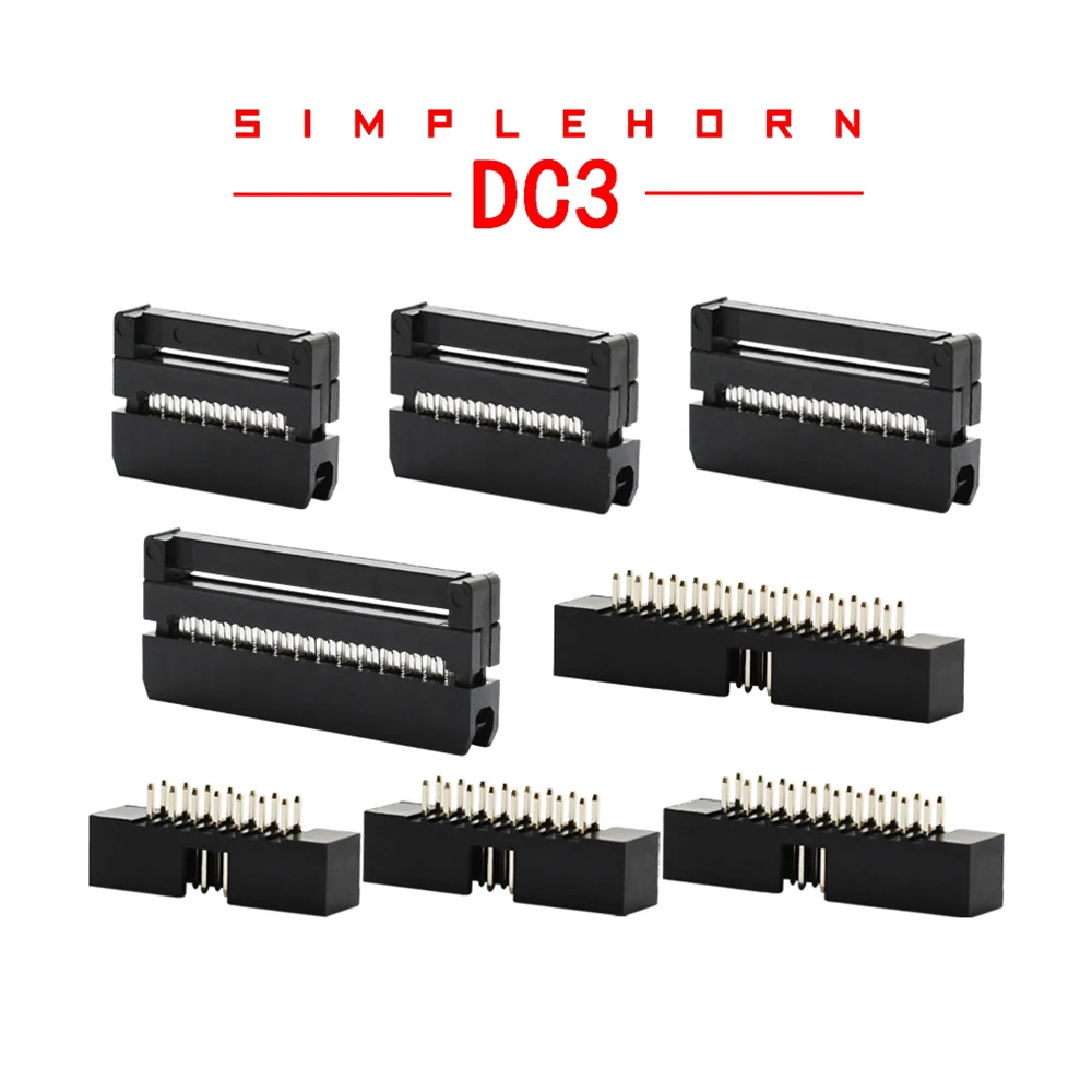 

5pcs/lot NEW Original 2.0mm pitch horn seat FC crimping head plug cable head DC3-10 14 16 20 30 40P straight needle connector