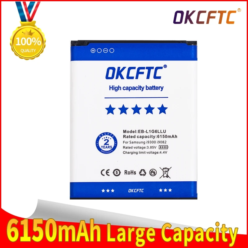 

EB-L1G6LLU Replacment Bateria 6150mAh for Samsung Galaxy S3 i9300 i9300i i747 i9308 i9305 Battery for Mobile Phone