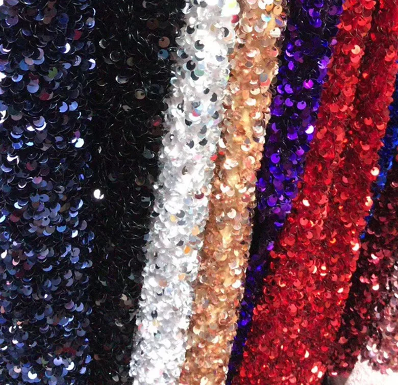Хаотичный бархат AB цвет вышитые ткани с блестками Дизайнер DIY высокого класса