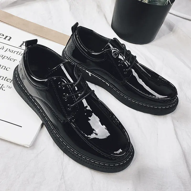 

2021 Spring Autumn New Fashion Men's Dress Shoes Breathable Round Toe Lace-up Casual Business Shoes Comfortable for Daily