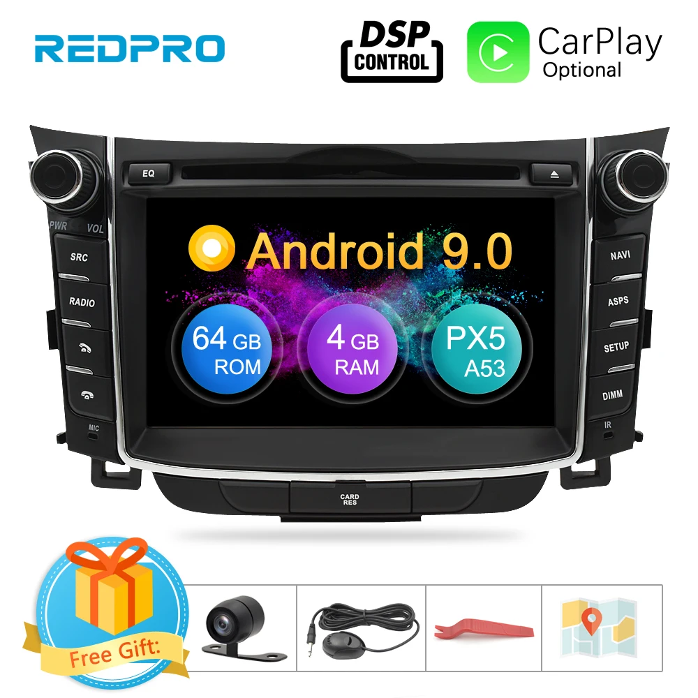 7 &quotips экран Android 9 0 автомобильный DVD радио плеер для hyundai i30 Elantra GT 2012 2016 2 Din видео gps