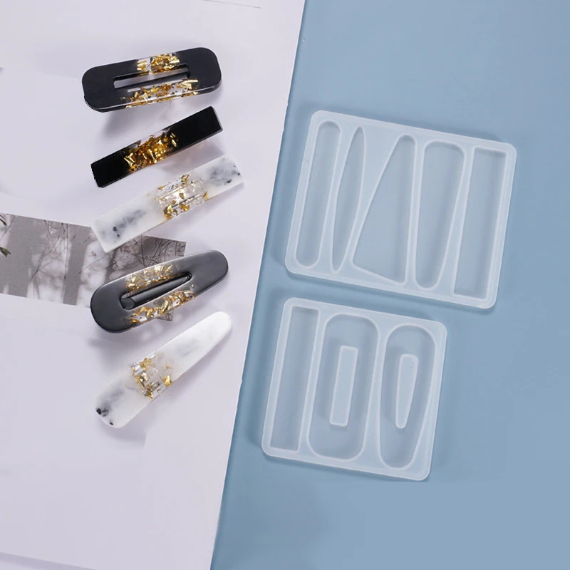Promotion 5Pcs Cardboard Round Ring Earring Gift Case Box With 2Pcs Handmade Silicone Epoxy Resin Mold Hairpin Acrylic | Дом и сад