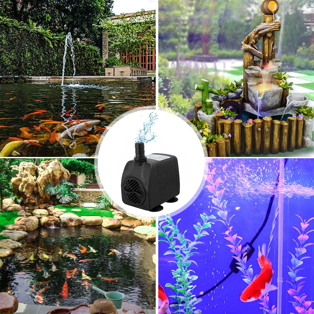 

Senzeal SM 2.5W/4W/15W/25W/35W/45W Submersible Pump Fish Tank Pumps Aquarium Pond Fountain Water Pump EU/US/UK Plug