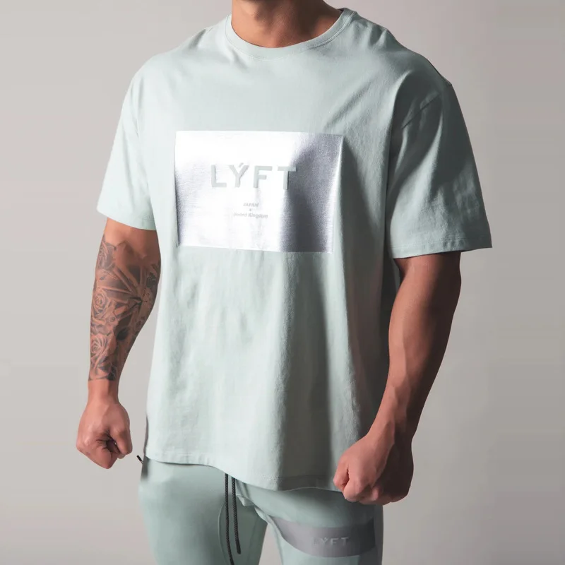 

2021 Summer New casual t-shirt men crossfit hip hop streetwear black tshirt artist print plus size cotton Male Camisetas