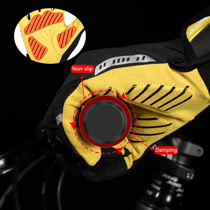 

WEST BIKING Riding Gloves Touch Screen Non-slip Shock Absorption Long Finger Gloves Mountain Bike Road Bike Riding Tool