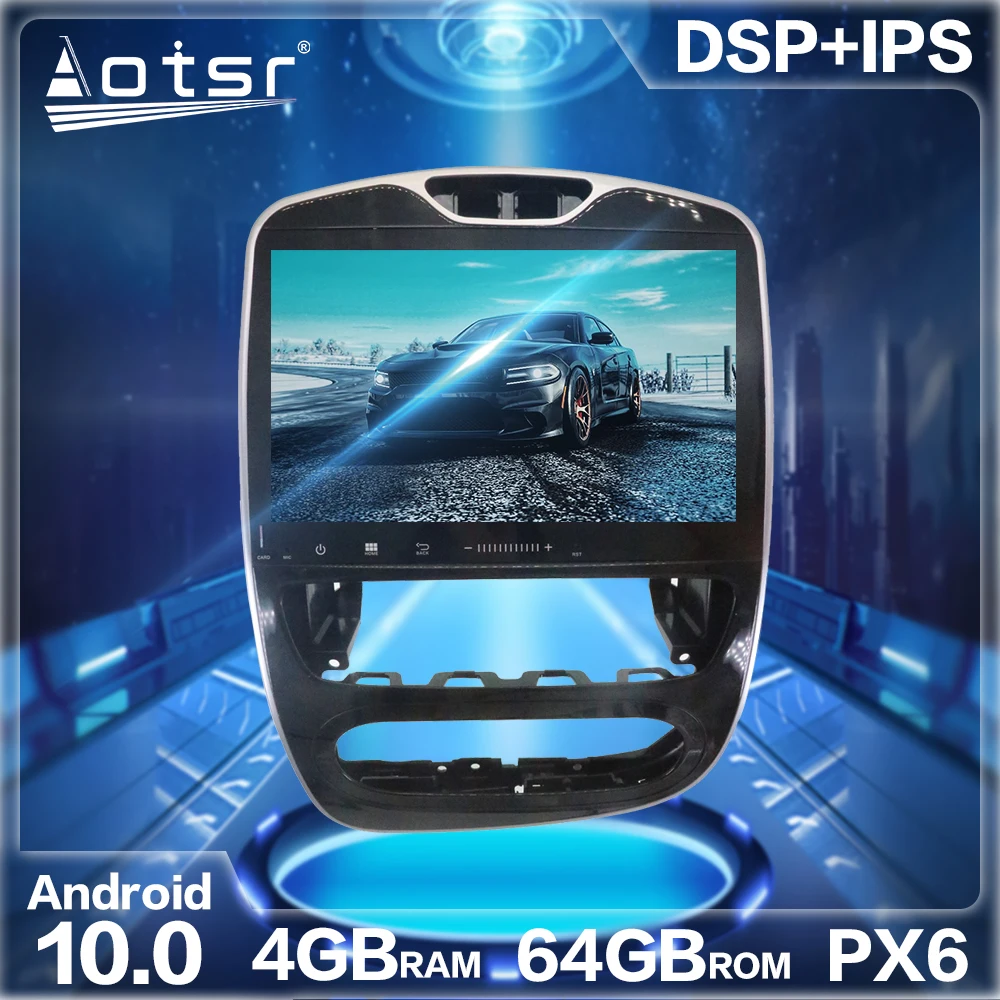 Автомагнитола на Android 10 0 4 + 64 ГБ GPS-навигация DSP для Renault Clio 2017 2018 автомобильная