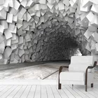 Современные креативные обои 3D стерео серая цементная пещера космические фрески геометрические обои 3D гостиная телевизор диван спальня домашний декор