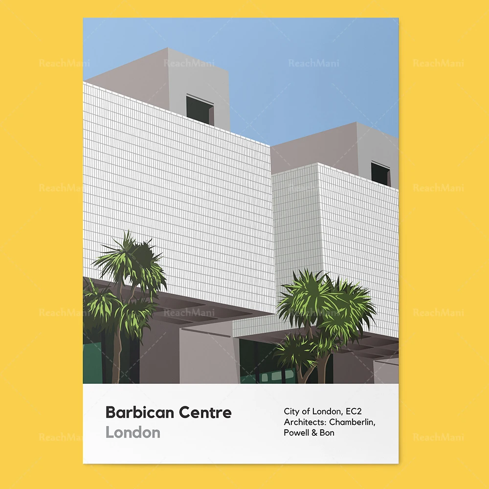 Плакаты/модеры Barbican Center Quaker Court Islington thкемс миднань Национальный театр House