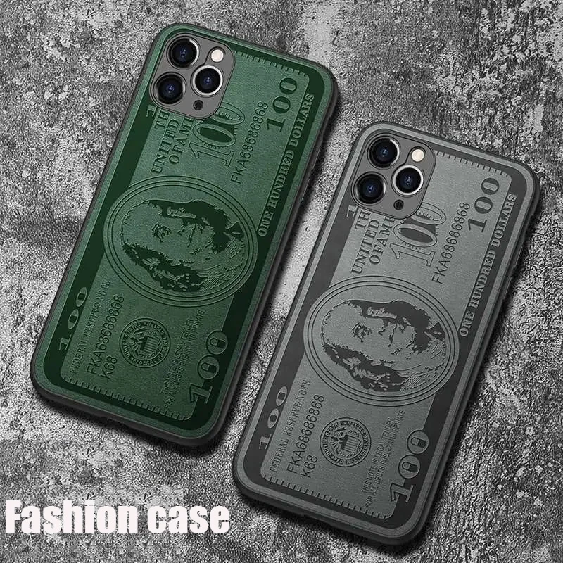 

For iphone 11/12series leather dollar embossed phone case 11/12promax camera all-inclusive phone case 11/12pro case