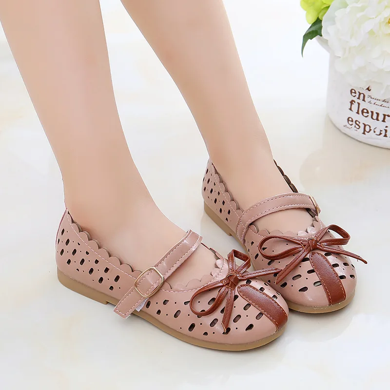Балетные туфли на плоской подошве для девочек модельные с цветочным принтом и