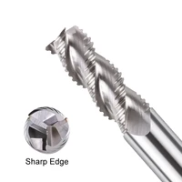 roughing end mill hss cutters 3 flute hrc45 cnc milling cutter bits metal steel aluminum cnc router bits