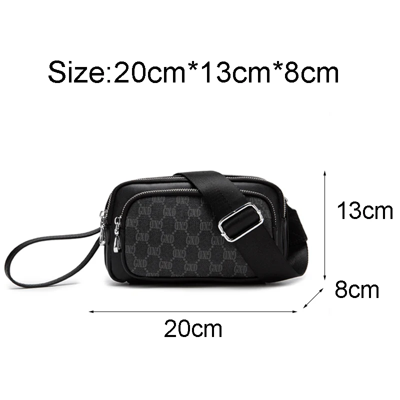 

PU Leather Men's Crossbody Bag Small Square Shoulder Bag Soft Wear-resistant Messenger Bags Vintage Designer Clutch Bags Luxury