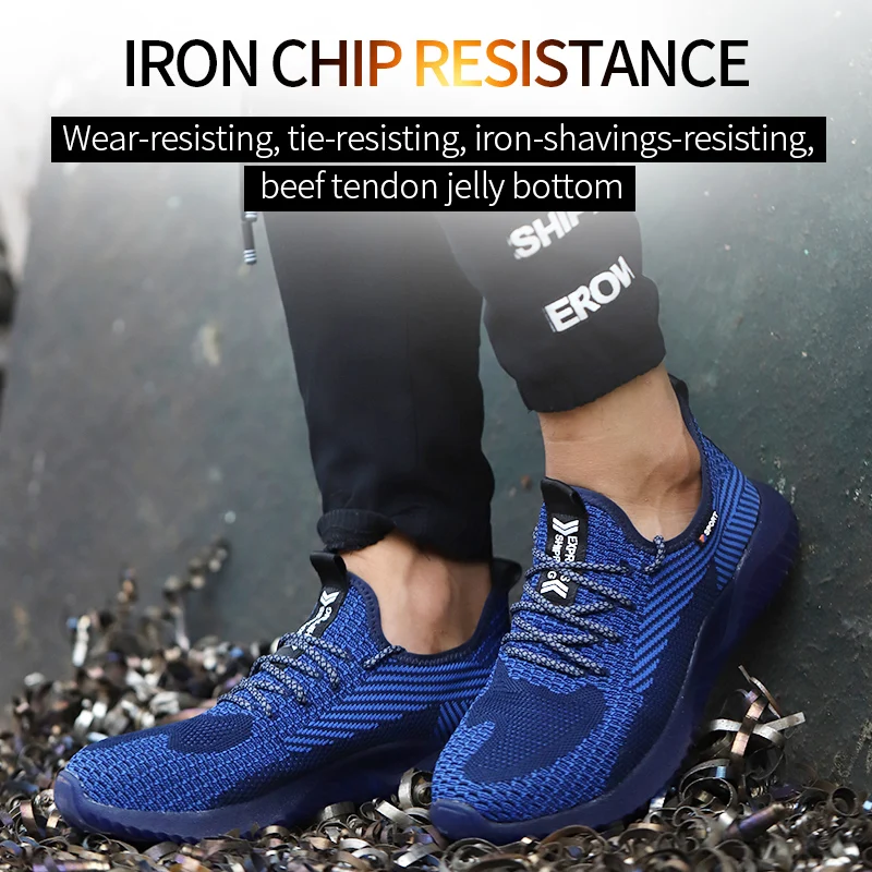 

Work Safety Shoes Men Ankle Boots Kevlar Midsole Summer Breathable Lightweight Boots Oil Resistant Sneakers Freeshipping 2021