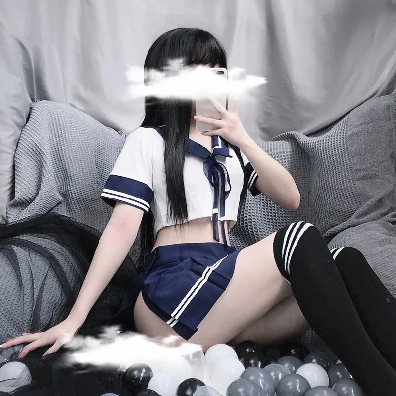 

Sexy Cosplay Lingerie Student Uniform school girl Lady Erotic Temptation Costume Babydoll Dress Lace Miniskirt Outfit For Women