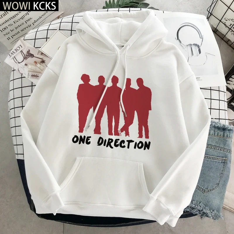 

New Winter One Direction White Pullover Harry Styles Merch Sweatshirt Hoodie Clothes Streetwear Aesthetic Friends Hoodies Women