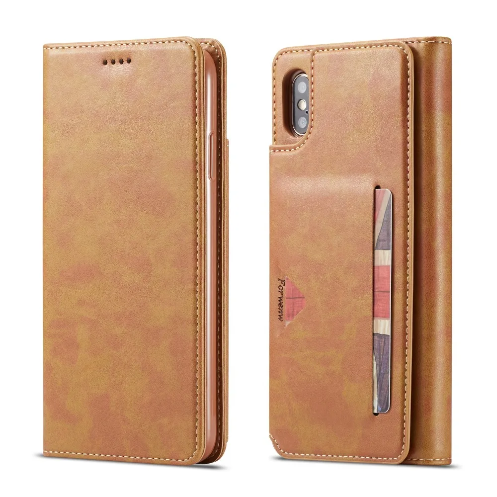 Магнитный кожаный чехол для Apple iPhone 11 Pro 8 7 6s 6 Plus XR X XS Max чехол-книжка для iPhone 6s 7 8 Plus чехол-кошелек для карт