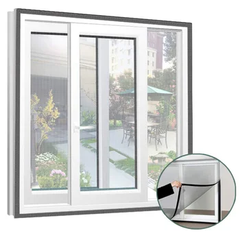 Window Screen Mesh Indoor Anti-Mosquito Fly Curtain Tulle Summer Invisible Removable Washable Screen Net