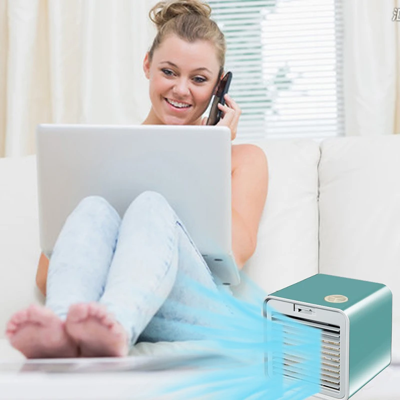 

Air Conditioning Fan Mini Portable Cooler Humidifier Purifier Air Cooler Desktop USB Desktop Fan Office Air Conditioner