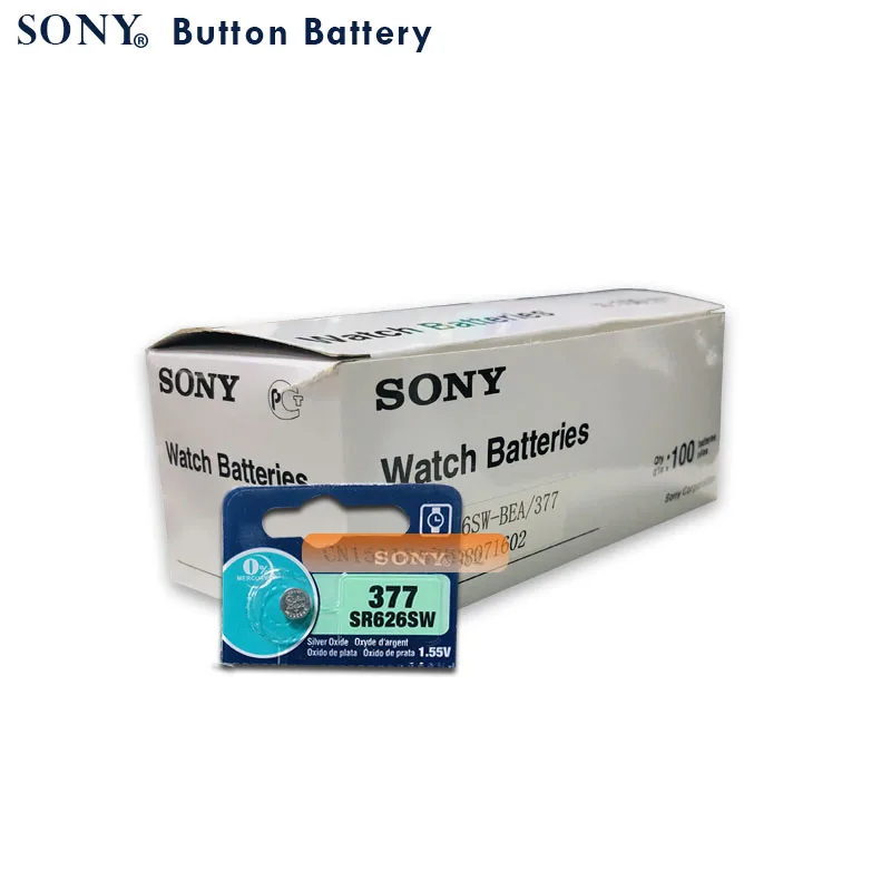 Новинка от SONY 20 шт. 100% оригинал 377 SR626SW 626 SR626 V377 AG4 кнопка аккумулятора монета