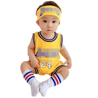 newborn baby basketball yellow no 24 clothes infant romper for boy girl onesies garcon costume kid outfit sport summer jumpsuit