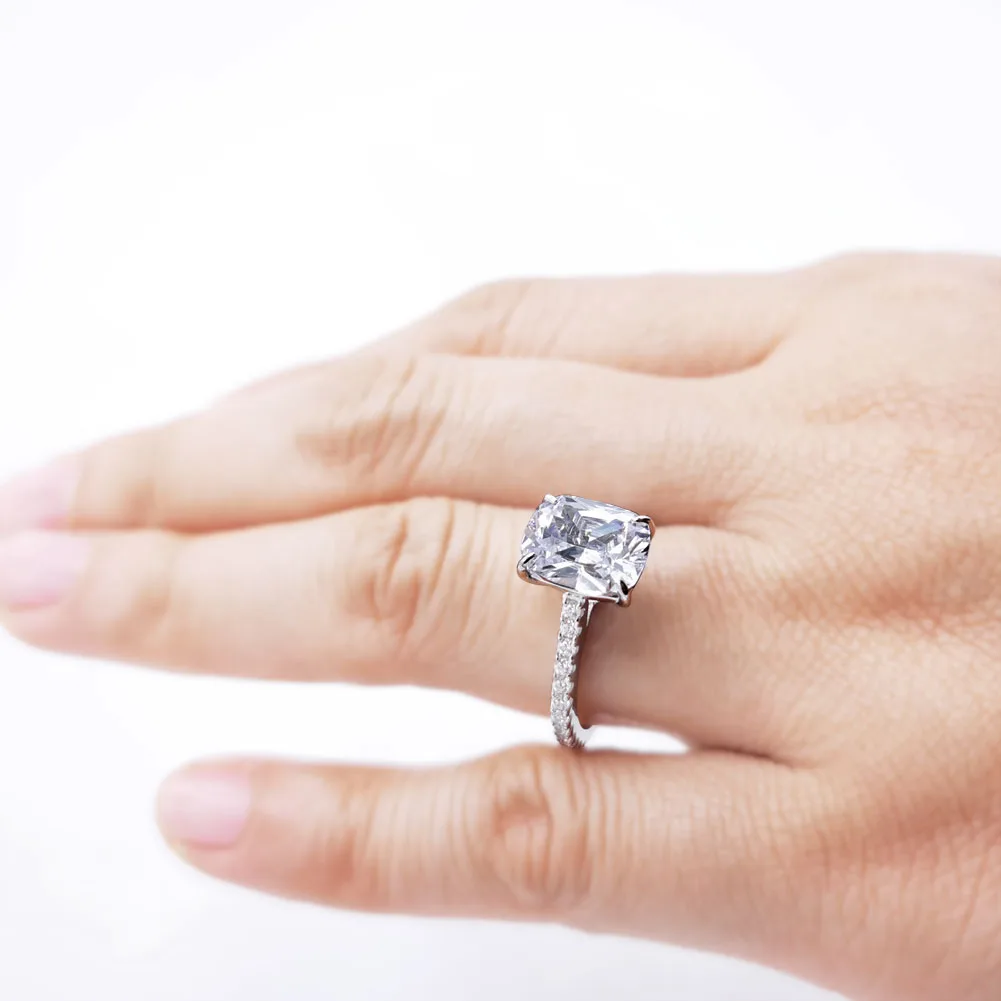 Кольцо обручальное с имитацией бриллианта 4 карата | Украшения и аксессуары