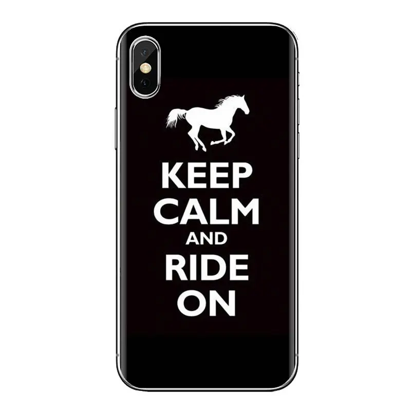 For Huawei Honor 5A LYO-L21 Y6 II Compact Y5 2 Y5II Mate 10 Lite Nova 2i 9i Soft TPU Phone Case Keep Calm and Ride On Horse Bike |